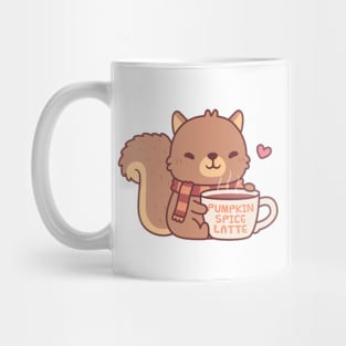 Cute Squirrel Loves Pumpkin Spice Latte Mug